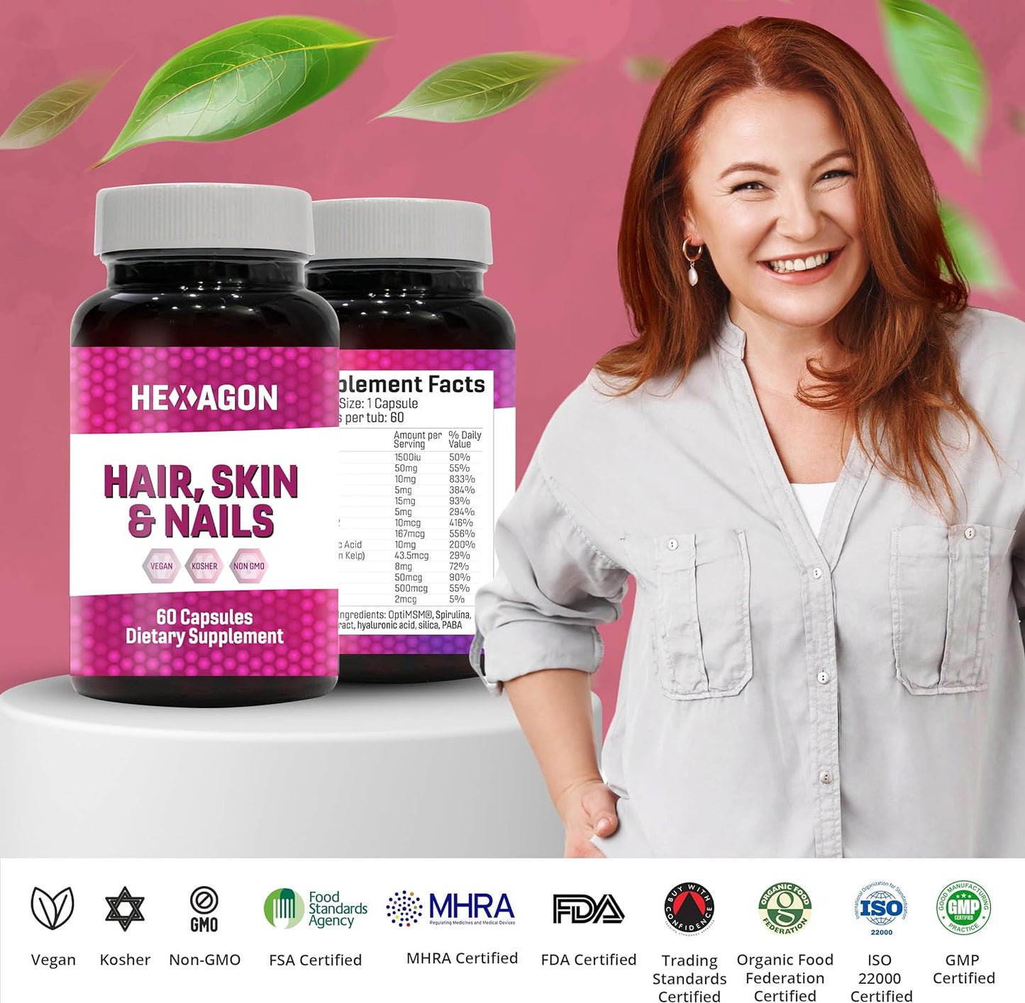 Hexagon Hair, Skin & Nails Multi-Vitamin Formula Capsules