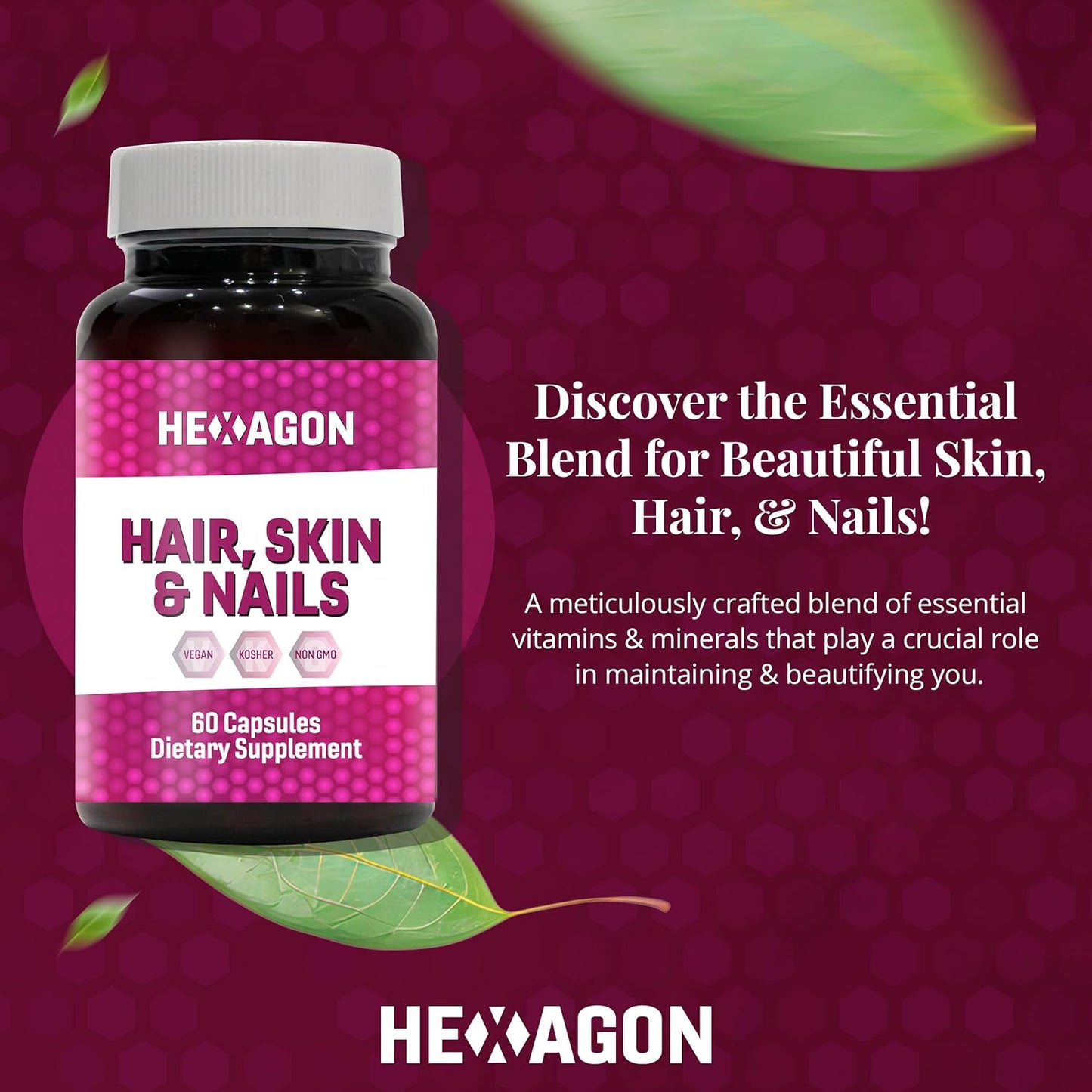 Hexagon Hair, Skin & Nails Multi-Vitamin Formula Capsules