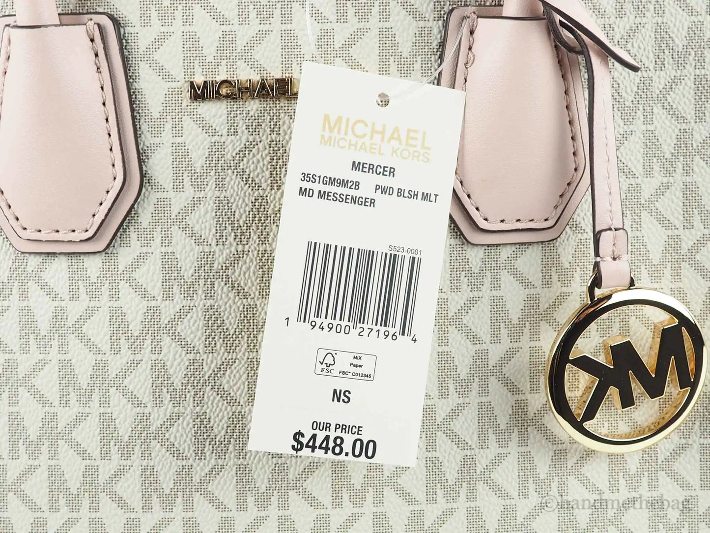 Michael Kors Mercer Medium Powder Blush Multi Messenger Crossbody